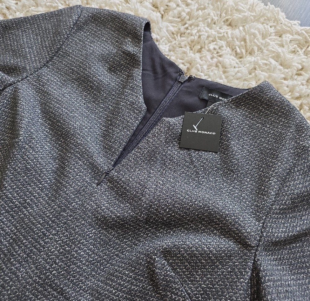 Club Monaco Gray Tailored Short-Sleeve Jumpsuit - Picture 2 of 7